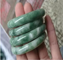 5662 mm Natural Jade Bracciale Bracciale Gioielli in pietra Regalo di moda delicati braccialetti rotondi donne verdi le lisce nuovi arrivi A71122044