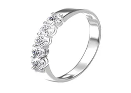 AEAW 14K vitguld 01ct M Totalt 05CTW DF -rund Cut Engagementwedding Lab Grown Diamond Band Ring for Women 2202282389598