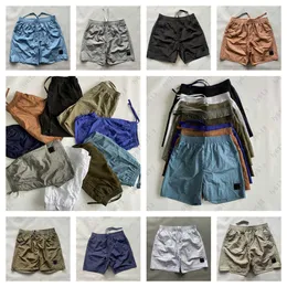 shorts de designer shorts de verão para homens, hipster ao ar livre casual ajuste rápido seco de nylon metálico 5 pontos calças curtas cp curto