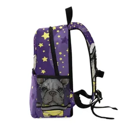 Backpacks ALAZA Hot Animal Baby Backpacks Kindergarten Schoolbag Pug Print Kids Backpack Children School Bags Girls Boys Backpacks Purple