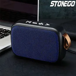 Bärbara högtalare mobiltelefonhögtalare stonego 1pc bluetooth högtalare bärbar 3D stereo högtalare utomhus trådlöst högtalare stöder fm-tf kort wx