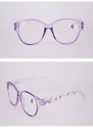 Occhiali da sole Women039s Designer Fashion Reading Glasses per lettori di cristalli ovali di alta qualità Donna nera viola rosa Dis9119146
