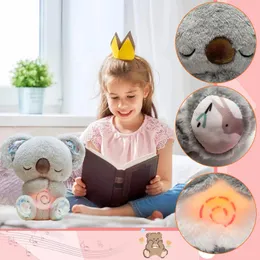 Breathing Bear Baby Lascing koala peluche giocattolo giocattolo per bambini rilassante musica da sonno per bambini e un regalo giocattolo di bambola leggera 240507