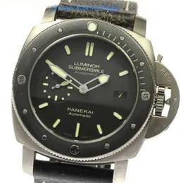 豪華な腕時計Panerei Submersible Watches Mechanical Watch Chronograph Panereiss Luminors 1950ダイビング磁気3日Titanio PAM00389 AT81124 Z90Y
