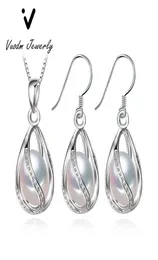 Dangle Chandelier 925 Sterling Silver Jewelry Natural Pearl Pendant Women039s Cage Earrings8244825