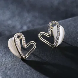 Designer Gioielli Designer Earring Caspite Personalizzate a forma di cuore Inlay Orecchini per ragazze Sweet Girl Accessori per orecchini in metallo Regalo di San Valentino