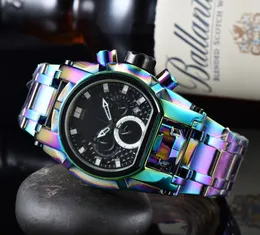 Sport kwarcowy kalendarz męski zegarek Invicto Reserve Bolt Zeus Watch Large Dial Pełna funkcja Światowy czas