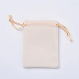 Jewelry Pouches 20 Pc Velvet Packing Drawstring Bags Wheat 12-12.6x10-10.2cm