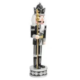 Miniatury drewniane orzechowca lalka żołnierz marionetka świąteczne dla dzieci prezenty noworoczne ozdoby świąteczne dekoracje domowe 38 cm