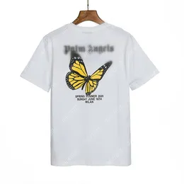 Palm Pa 24sss Summer Letter Letter Butterfly Printing Logo Cirtle Garity Gift LODE LOUS O GOURS LIMPO HIP HOP UNISSISEX MANAGEM DE MANAGEM CURTA TEES DE ESTILO DE ESTILOS 688 ZYL