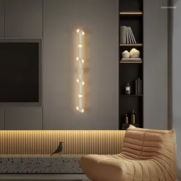 Vägglampor svart/vit lång korridorlampa modern spegel ljus ultra tunt tak nordisk garderob