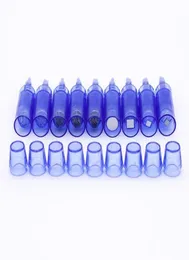 Aunhadas de tatuagem 10pcs A1 A6 Dica elétrica 9 12 24 36 42 Nano azul transparente parafuso de baioneta Boca do propósito geral Micro4983139