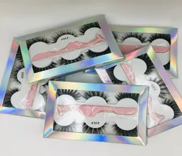 False Eyelash 3D Mink Lashes 3 쌍의 속눈썹 두꺼운 가짜 3D 실제 밍크 속눈썹 상자 6Styles3751213