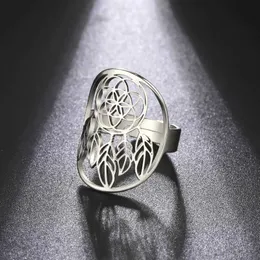 Обручальные кольца Skyrim New in Dream Catcher Ring Женщины из нержавеющей стали золотой цвет регулируемые пальцы кольца 2024 День Святого Валентина.