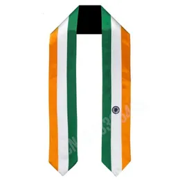 Indien Flagge Schal Top Print Graduation Sash hat internationale Studien im Ausland Erwachsene Unisex Party Accessoire 240420 gestohlen