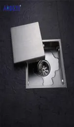 Aodeyi плитка вставка квадратная квадратная нержавеющая сталь дренажные утилизации ванной