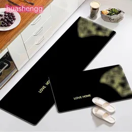 Designer banheiro banheiro preto cozinha tapete clássico de impressão de entrada de porta de entrada do banheiro água absorvendo decoração caseira Mat 2 PCs Conjunto