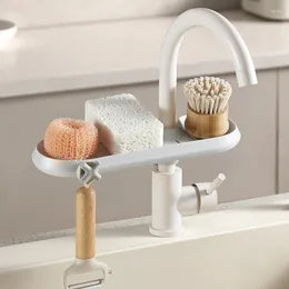 Kitchen Storage Faucet Buckle Type Rack Sorting Sponge Soap Cleaning Brush Drainage