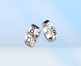 Skull Street Titanium Steel Band Ring Fashion Пара вечеринка свадебные мужчины и женские ювелирные украшения панк -кольца подарок с Box7554116