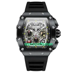 RM Luxury Watches Mechanical Watch Mills Watch Men Allopation Automatic Hollow Tourbillon Mechanical Watch Men's Men's Hand Top Tue Brand Watch Black STWF