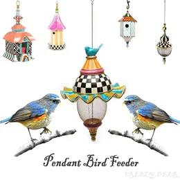 Bird Feater Pendant Bird Feeders For Outdoors Hanging Squirrel Proof Wild Birds Birdhouse Decor Yard Yard Feeding Decoration 240507