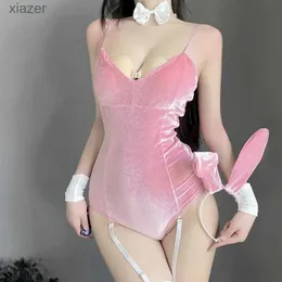 Sexy Pyjamas süßes Bunny Girl Cosplay kommt süßes heißes Mädchen Kaninchen Bodysuit Japaner sexy Jumpsuit Unterwäsche Anime Dessous Porno Party Wx