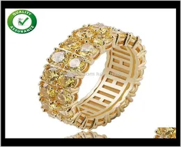 Hip Hop Jewelry Designer di lusso Diamond Diamond Finger Ring Gold Style Charms Women Love Engagement Wedding Q67FS con Sid B0HUS7524609