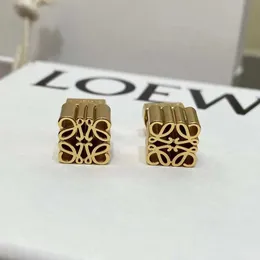 Designer Jewelry Charm Button Earrings Female Carved Gold Pendant Luowei Earrings Bracelet Diamond Net Red Same Style