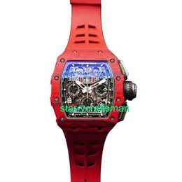 RM Luxury Watches Mechanical Watch Mills RM11-03 Red Magic Robotics NTPT Luxury Men's Watch BlackStfg