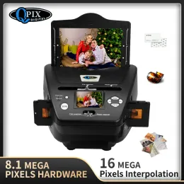 Scanners Digital Film Photo Scanner 16 Mega Pixel 4 in 1 Filmscanner Konvertieren 35 mm 135 Folien Negativer Scanner Name Card Scanner 2.4 "LCD