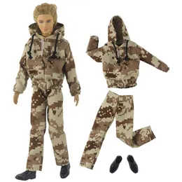 Neueste Prinz Ken's Camouflage Outfit Kawaii Artikel Doll Camouflage Clothing Tops Hosen Puppen Kinder Spielzeug Accessoires für Puppenkleidung DIY Kinder anwesend