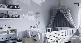 Ganzes Kinderbett -Baldachin Bett Vorhang runde Kuppel hängende Mückennetzzelt Vorhang Moustiquaire Zanzariera Baby spielt Home Klamb6924073