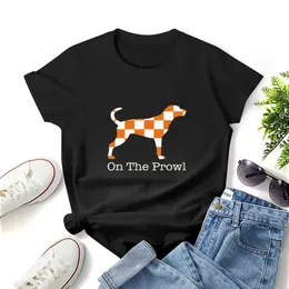 Women's T-shirt Tenness Hound On the Prowl Vol Dog Knoxville Fan Game Gift Print T-shirt Grafisk skjorta avslappnad kort slved kvinnlig t-shirt Y240506