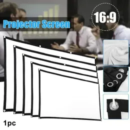 Projectors Screen Fabric Projector Cloth Antilight 60 72 84 100 120 150inch Home Outdoor Office Simple Curtain Accessories 240430