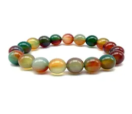 Donne Bracciale Naturale colorate perle in pietra Braccialetti elastici 10 mm Bangel a doppio colore corniola un regalo di qualità Don Regalo Stran4181848