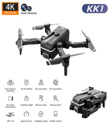 Wi -Fi FPV 접이식 전문 헬리콥터 셀카 드론 장난감을위한 글로벌 드론 4K 더블 HD 카메라 미니 차량 파티 선호 KI7775620