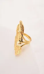 18 k Слительное мелкое золото, наполненное золотом, большой широкий кольцевой полый, преувеличение дизайн пальца