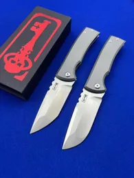 Limited Edition Chaves Redencion Street Folding Knife 3.25" M390 Drop Point Blade Stonewashed Titanium Handles Outdoor Hunt Camp Survival Tactical Knives EDC Tools