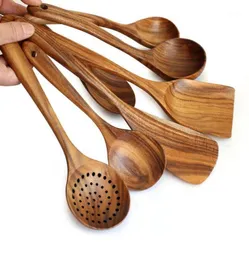 1PC Unpainted Acacia Wooden Kitchen Tools Unique Household Solid Wood Kitchen Tools Tablespoons13946676