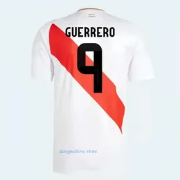 Herren -Tracksuit Peru Copa America Fußballhemden Home White Away Peruana Fußball -Hemd Nationalmannschaft Pineau Cuevas Solano Pizarro Abram Aquino Guerrero Cubillas