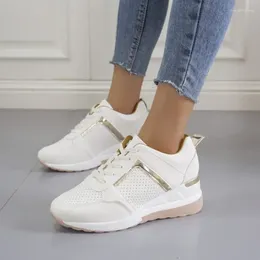 Casual Shoes 2024 Women's Wedges Sneakers Vulcanize Sequin Shake Fashion Girls Sport Woman Footwear