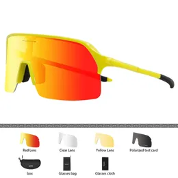 Polarized 4 Lens Cycling Glasses Mens Womens Road Bike Sport Goggle Bicycle MTB Eyewear Outdoor Sunglasses AntiGlare 240416