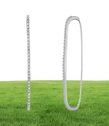 Andywen 925 Sterling Silver Pave Earbar Earcuffイヤリングのピアスクリップなし耳棒カフス女性高級ジュエリー2106082295911