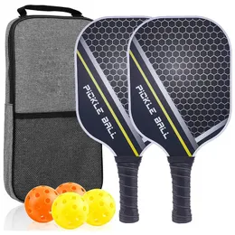 Rases de pickleball Conjunto de 2 superfície de fibra de carbono Chs CHS Polipropileno Honeycomb Core Anti-Sweat-Absorbing Grip 4 Pickleb 240506