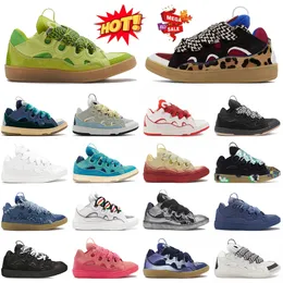 Designer Casual Curb Schuhe Luxus Kalbsleder Gummi Nappa Hightops Außergewöhnliche Trainer Low Og Original Damen Herren Wildleder Flatplattform Lederboden Sneaker