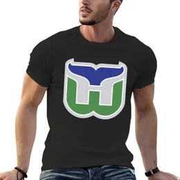 남자 티셔츠 New Hartford Whaler Retro 기본 여름 티셔츠 남성 면화 퀵 건조 티셔츠 T-SHIRTL2405