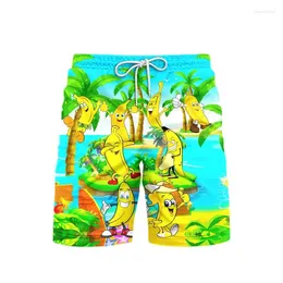 Men's Shorts Pineapple Graphic Beach Pants 3D Printed Hip Hop Y2k Board Summer Hawaii Swimsuit Cool Surf Swim Trunks