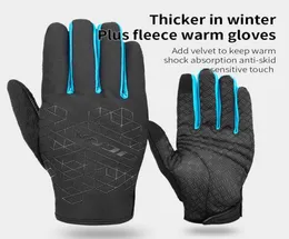 Coolchange Winter Cycling Gloves حرارية دافئة للرياح الكامل إصبع الأضداد المضادة للانزلاق اللمسات القفازات SN للرجال النساء 5972520