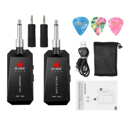 Acessórios MVAVE WP5G Sistema de guitarra sem fio 5.8G Recarregável Audio Transmissor Receptor de guitarra Acessório de guitarra TIPEC Cabo