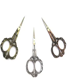 Cross Stitch Bronze Europeu Retro Classic Vintage Antigo Craft Caso Alfaiate Scissor Handicraft DIY Tool2931113